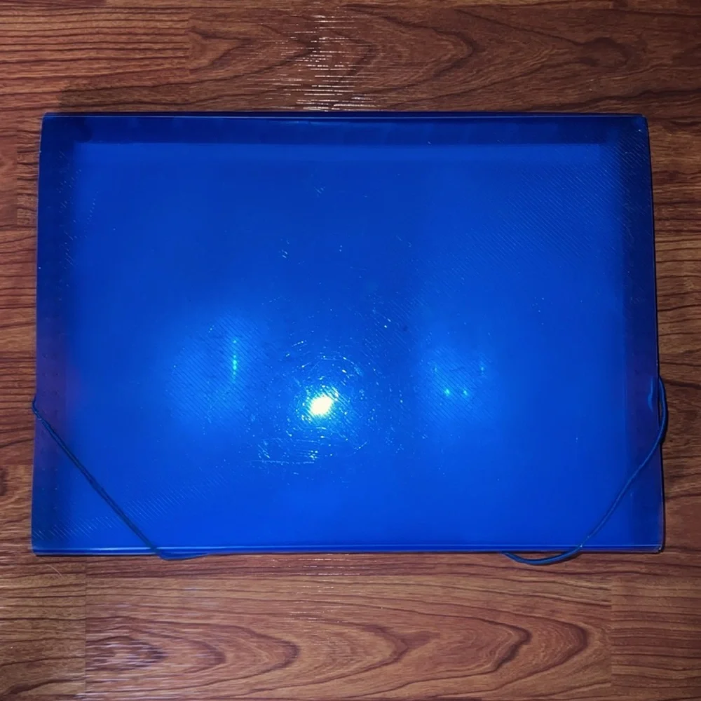 Xerox Transparent Blue File Folder Document Holder - Picture 2 of 4
